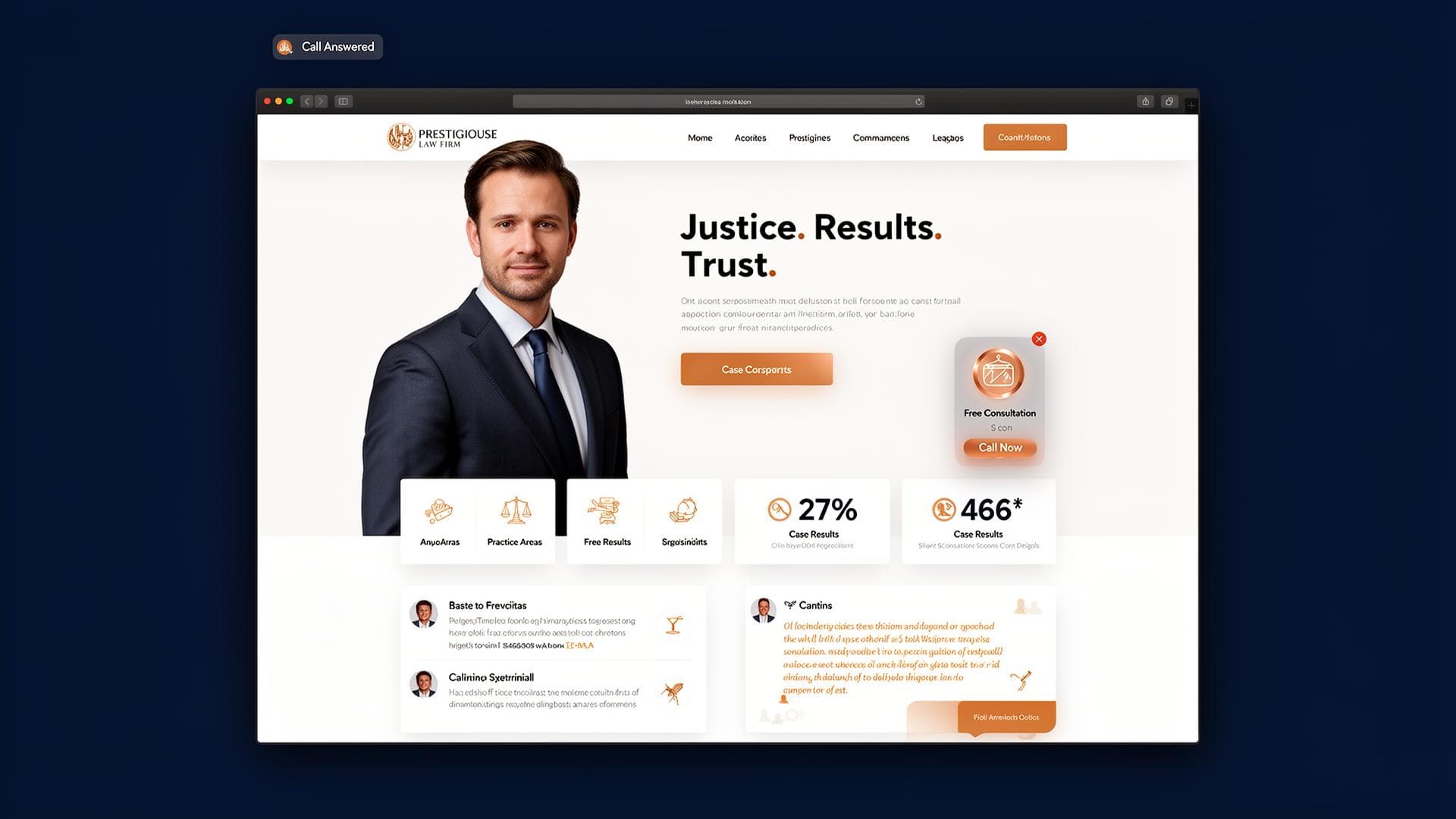 Law Firm website mockup